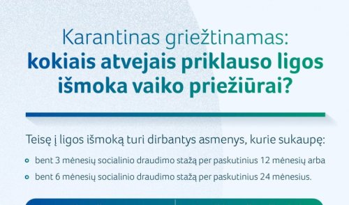 Karantinas griežtėja: ką reikia žinoti apie nedarbingumą ir ligos išmokas?
