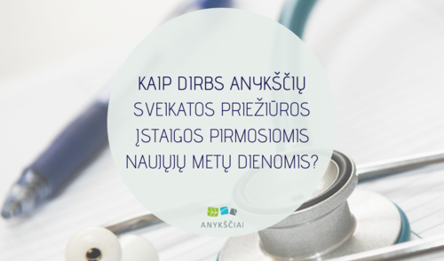 KAIP DIRBS ANYKŠČIŲ SVEIKATOS PRIEŽIŪROS ĮSTAIGOS PIRMOSIOMIS NAUJŲJŲ METŲ DIENOMIS?
