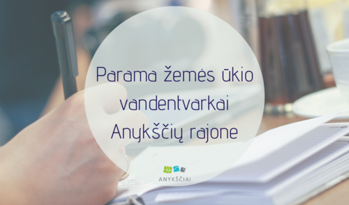 Parama žemės ūkio vandentvarkai Anykščių rajone