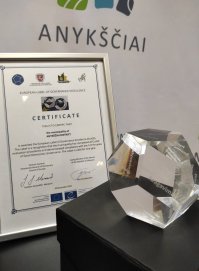 Anykščių rajono savivaldybei – Europos Tarybos apdovanojimas už nepriekaištingą valdymą