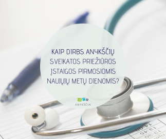 KAIP DIRBS ANYKŠČIŲ SVEIKATOS PRIEŽIŪROS ĮSTAIGOS PIRMOSIOMIS NAUJŲJŲ METŲ DIENOMIS?