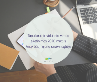 Smulkaus ir vidutinio verslo skatinimas 2020 metais Anykščių rajono savivaldybėje 