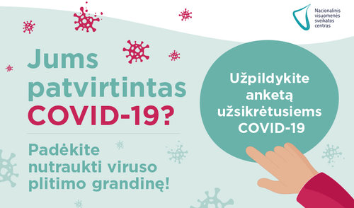 Užsikrėtusiesiems COVID-19 skirta anketa: patys žmonės raginami prisidėti prie viruso suvaldymo