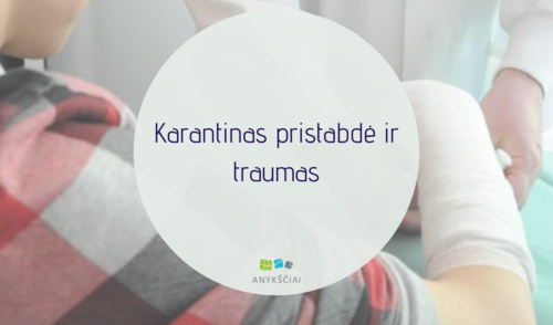 Karantinas pristabdė ir traumas