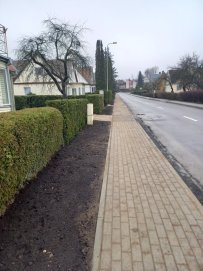 Užbaigti Anykščių miesto V. Kudirkos g. esančio šaligatvio remonto darbai