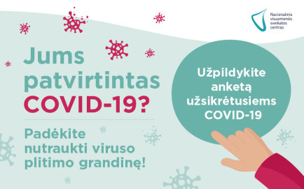 Užsikrėtusiesiems COVID-19 skirta anketa: patys žmonės raginami prisidėti prie viruso suvaldymo