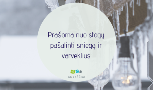 Prašoma nuo stogų pašalinti sniegą ir varveklius