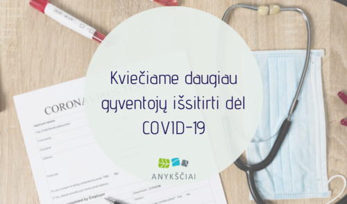 Kviečiame daugiau gyventojų išsitirti dėl COVID-19