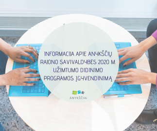 INFORMACIJA APIE ANYKŠČIŲ RAJONO SAVIVALDYBĖS 2020 M. UŽIMTUMO DIDINIMO PROGRAMOS ĮGYVENDINIMĄ