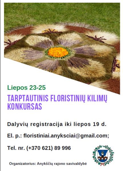 Registracija į tarptautinį floristinių kilimų konkursą