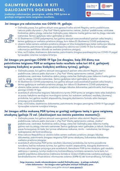 Galimybių pasui gauti galios tik PGR testas