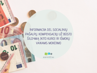 INFORMACIJA DĖL SOCIALINIŲ PAŠALPŲ, KOMPENSACIJŲ UŽ BŪSTO ŠILDYMĄ (KITO KURO ) IR IŠMOKŲ VAIKAMS...