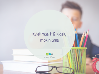Kvietimas 1-12 klasių mokiniams