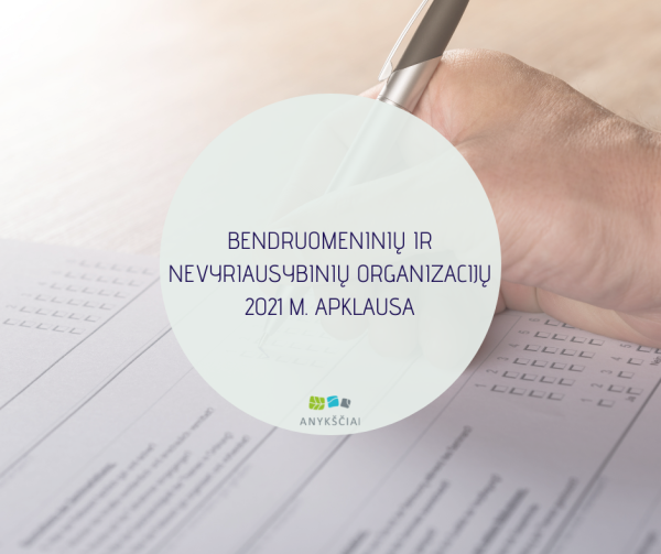 BENDRUOMENINIŲ IR NEVYRIAUSYBINIŲ ORGANIZACIJŲ 2021 M. APKLAUSA