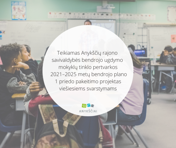 Dėl Anykščių rajono savivaldybės bendrojo ugdymo mokyklų tinklo pertvarkos 