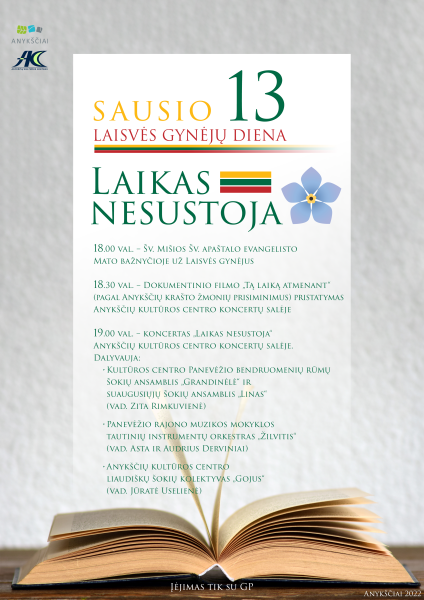 LAISVĖS GYNĖJŲ DIENOS RENGINIAI ANYKŠČIUOSE