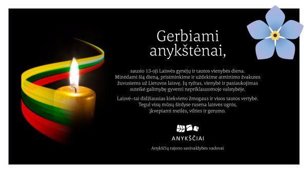 SAUSIO 13-OSIOS SVEIKINIMAS