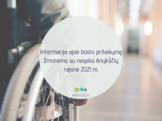 Informacija apie būsto pritaikymą žmonėms su negalia Anykščių rajone 2021 m.
