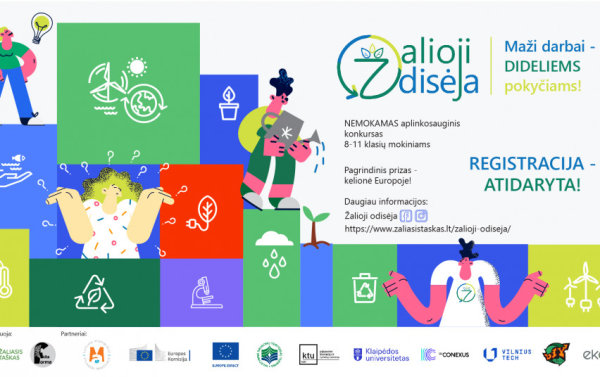 Prasideda nacionalinė olimpiada „Žalioji odisėja“: moksleiviai kurs aplinkosauginius projektus