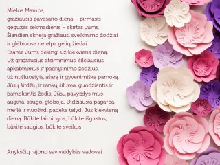 Motinos dienos sveikinimas