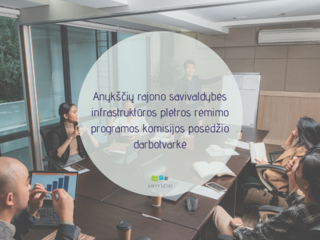 Anykščių rajono savivaldybės infrastruktūros plėtros rėmimo programos komisijos posėdžio darbotvarkė