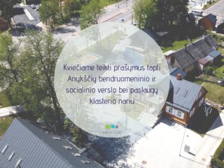 Kviečiame teikti prašymus tapti Anykščių bendruomeninio ir socialinio verslo bei paslaugų...