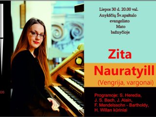 Vargonų festivalyje viena perspektyviausių, jaunosios kartos vargonininkių iš Vengrijos Zita...