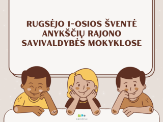 Rugsėjo 1-osios šventė Anykščių rajono savivaldybės mokyklose