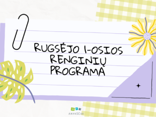 RUGSĖJO 1-OSIOS RENGINIŲ PROGRAMA