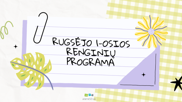 RUGSĖJO 1-OSIOS RENGINIŲ PROGRAMA