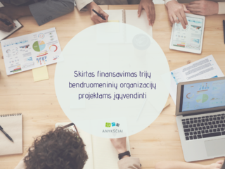 Skirtas finansavimas trijų bendruomeninių organizacijų projektams įgyvendinti