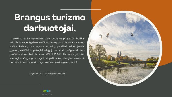 Sveikiname turizmo sektoriaus darbuotojus!
