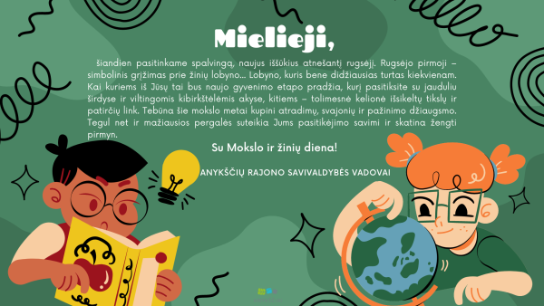 Sveikiname Mokslo ir žinių dienos proga!