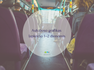 Autobuso grafikas lapkričio 1–2 dienomis