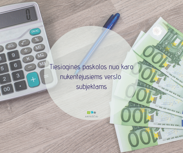 Tiesioginės paskolos nuo karo nukentėjusiems verslo subjektams