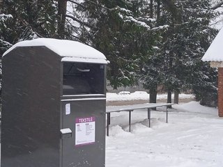 Tekstilės atliekų surinkimo konteineriai Anykščių mieste ir rajone 