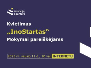 Mokymai, skirti kvietimo „InoStartas“ pareiškėjams
