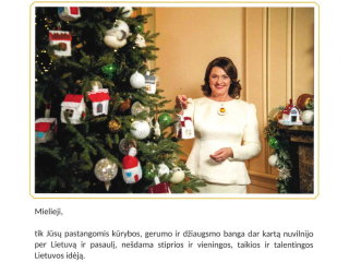 Padėka už dalyvavimą akcijoje ,,Namų jaukumas“