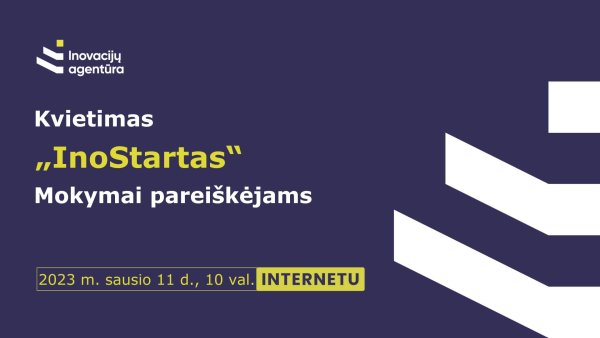 Mokymai, skirti kvietimo „InoStartas“ pareiškėjams