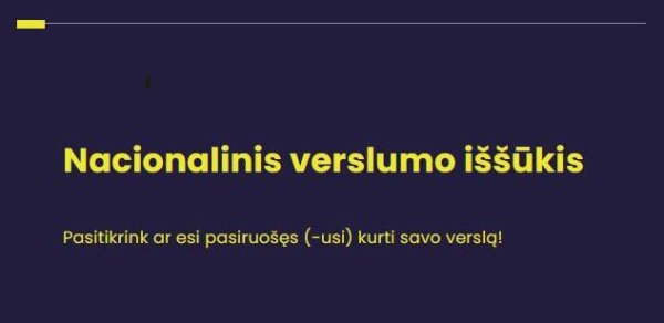 Inovacijų agentūra kviečia moksleivius dalyvauti nacionaliniame verslumo iššūkyje