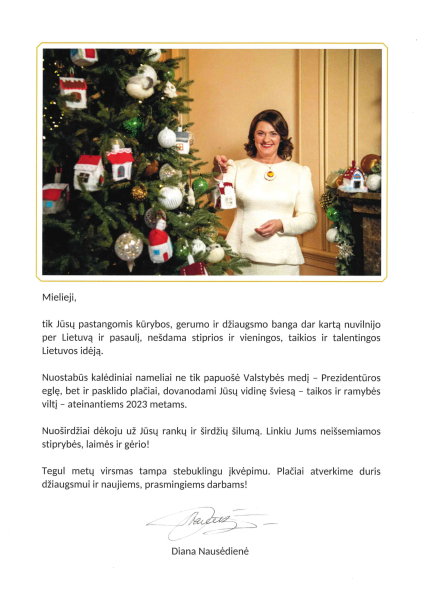 Padėka už dalyvavimą akcijoje ,,Namų jaukumas“