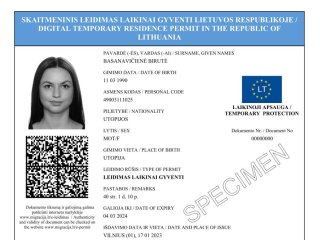 DĖL SKAITMENINIO LEIDIMO LAIKINAI GYVENTI LIETUVOS RESPUBLIKOJE