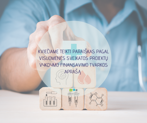  KVIEČIAME TEIKTI PARAIŠKAS PAGAL VISUOMENĖS SVEIKATOS PROJEKTŲ VYKDYMO FINANSAVIMO TVARKOS APRAŠĄ 