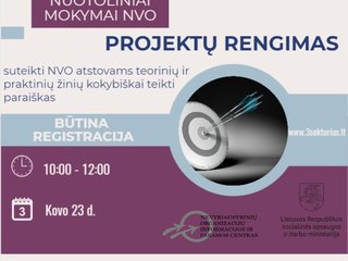 Nuotoliniai mokymai NVO „Projektų rengimas"