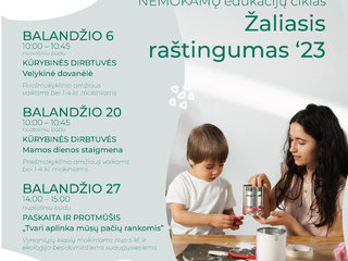Nemokamas nuotolinių edukacijų ciklas „Žaliasis raštingumas“