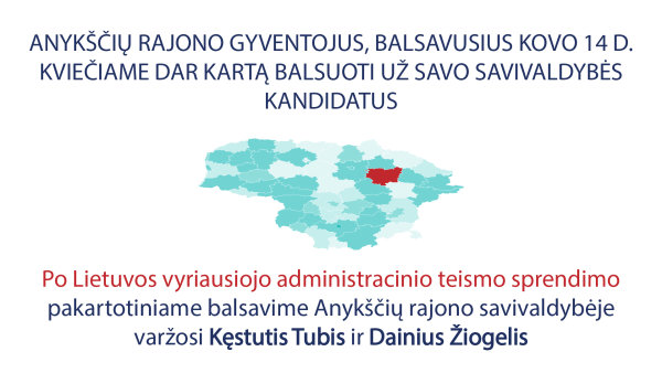 VRK kviečia pirmąją išankstinio balsavimo dieną balsavusius Anykščių rajono savivaldybės rinkėjus...