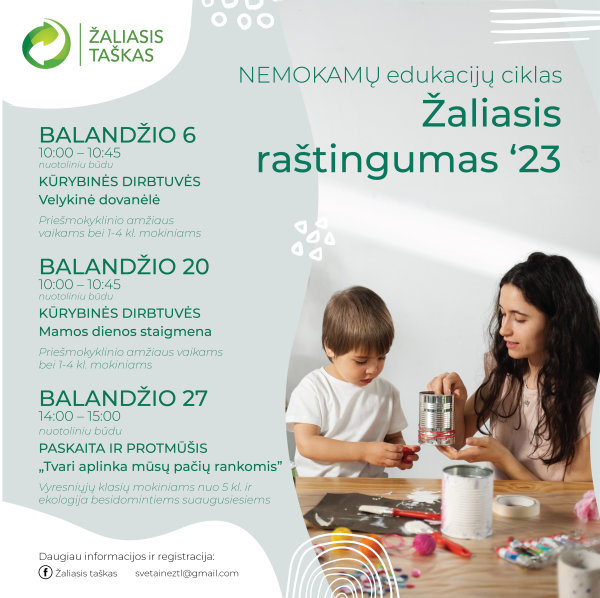 Nemokamas nuotolinių edukacijų ciklas „Žaliasis raštingumas“