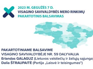 2023 m. gegužės 7 d. vyks pakartotinis balsavimas Visagino savivaldybėje 
