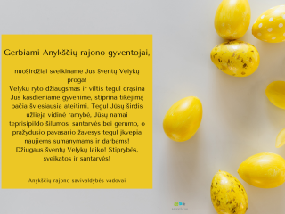 Sveikinimas šv. Velykų proga