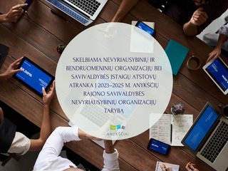 SKELBIAMA NEVYRIAUSYBINIŲ IR BENDRUOMENINIŲ ORGANIZACIJŲ BEI SAVIVALDYBĖS ĮSTAIGŲ ATSTOVŲ ATRANKA...